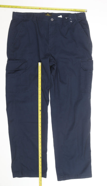 Tradesmax Pro Men's Blue Cargo Workwear Trousers 36W 32L