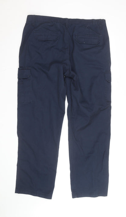 Tradesmax Pro Men's Blue Cargo Workwear Trousers 36W 32L