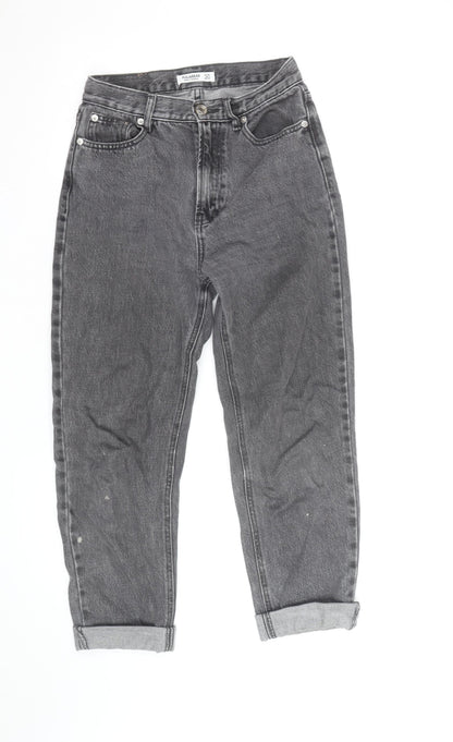Pull&Bear Women’s Grey High Rise Mom Jeans Size 6