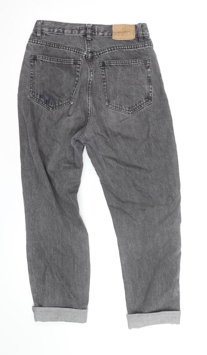 Pull&Bear Women’s Grey High Rise Mom Jeans Size 6