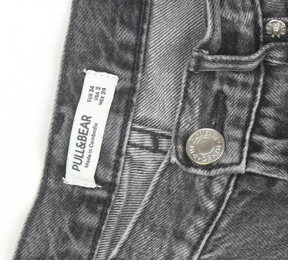 Pull&Bear Women’s Grey High Rise Mom Jeans Size 6