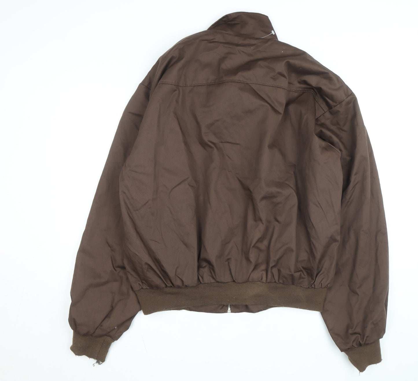 Gear Up Men’s Brown 4XL Lined Bomber Jacket with Zip Front