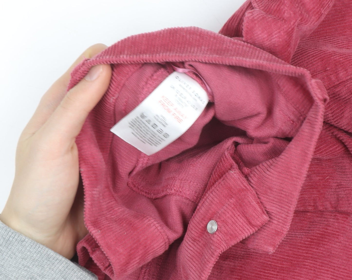 Oliver Bonas Women’s Pink Wide-Leg Corduroy Jeans Size 12