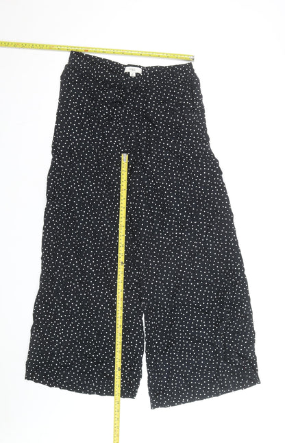 Marks and Spencer Women’s Black Polka Dot Wide-Leg Culottes Size 10