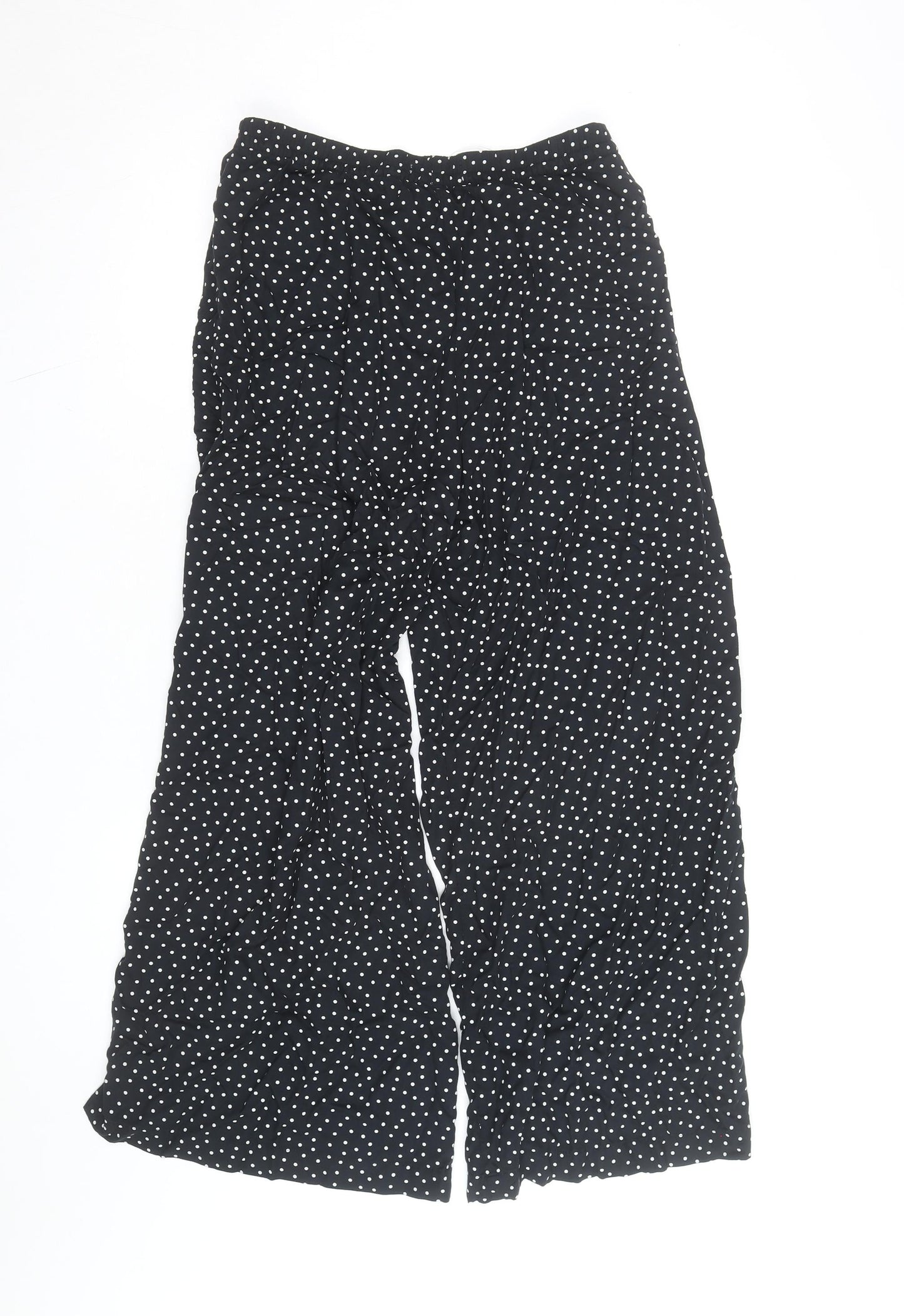 Marks and Spencer Women’s Black Polka Dot Wide-Leg Culottes Size 10