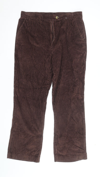 B. Moss Women's Brown Corduroy Petite Trousers Size 12P
