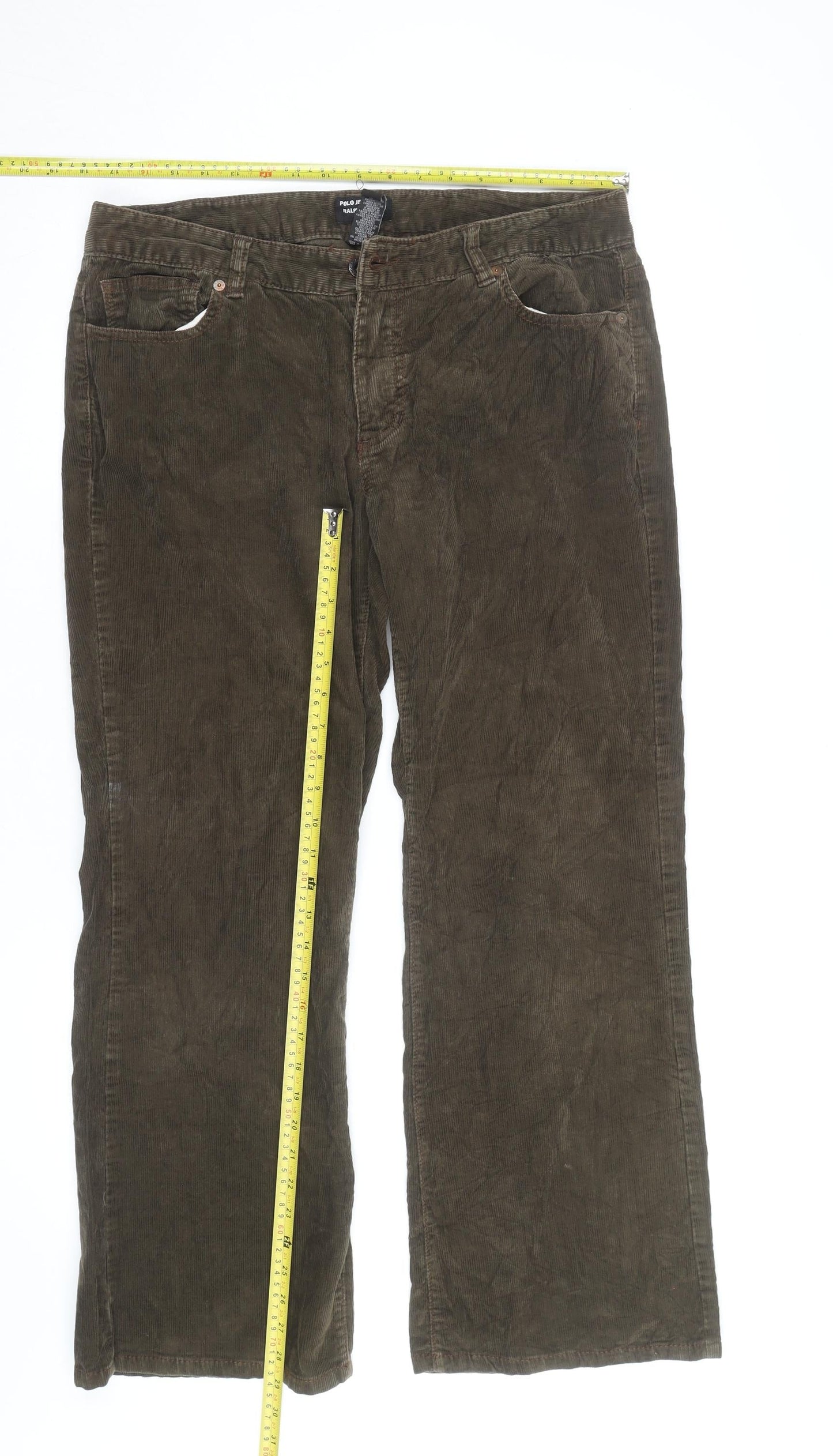 Ralph Lauren Men's Brown Corduroy Straight Trousers 32x30