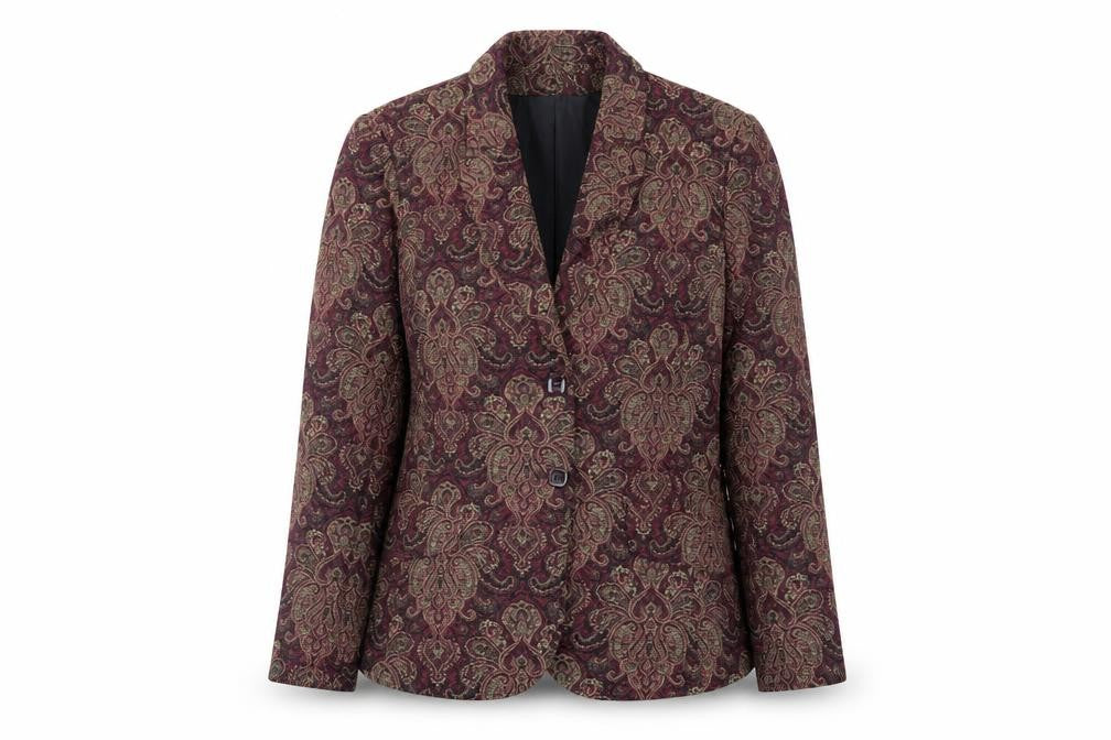 Jessica Womens Multicoloured Paisley Blazer Size 8 Classic Lined Jacket
