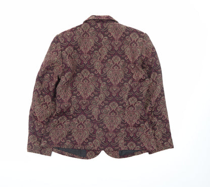 Jessica Womens Multicoloured Paisley Blazer Size 8 Classic Lined Jacket