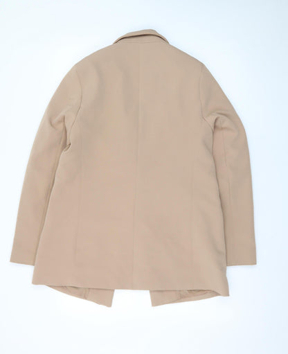New Look Women Beige Size 12 Regular Fit Single-Breasted Blazer