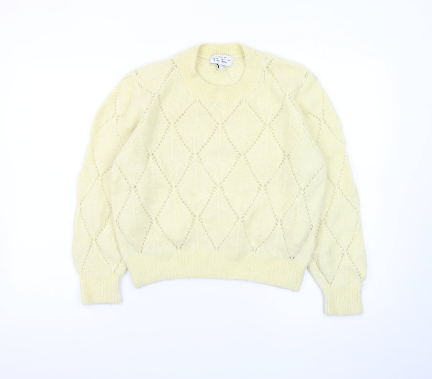 & Other Stories Women Yellow Wool Alpaca Knit Pullover Jumper S