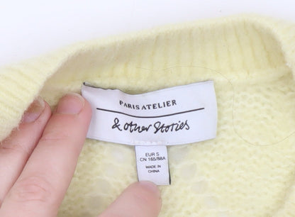 & Other Stories Women Yellow Wool Alpaca Knit Pullover Jumper S