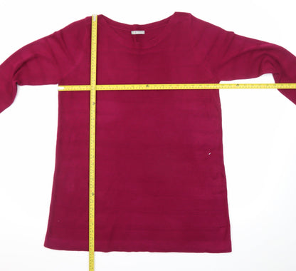 Marks and Spencer Women Dark Raspberry Knit Jumper Dress Size 20