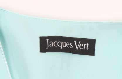 Jacques Vert Women Aqua Blue Long Sleeve Suit Jacket Size 22