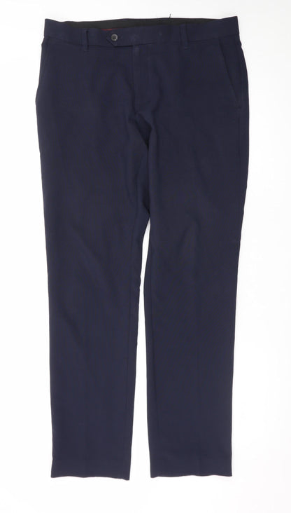 NEXT Men’s Blue Chino Trousers 32W 31L Regular Fit
