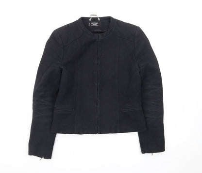 Mango Women’s Black XS Collarless Slim Fit Blazer Jacket