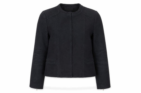 Mango Women’s Black XS Collarless Slim Fit Blazer Jacket