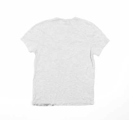 Weenicons Men's Grey Band Graphic T-Shirt M Short Sleeve Cotton