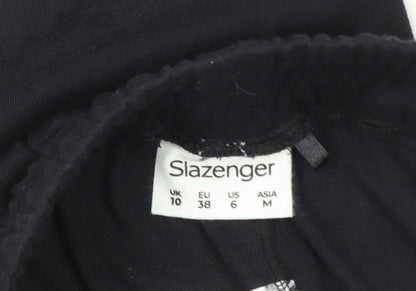 Slazenger Womens Black Jogger Trousers Size 10 Fleece Comfort Fit