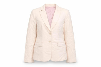 Oasis Women Beige Blazer Size 10 Linen Viscose Formal Jacket
