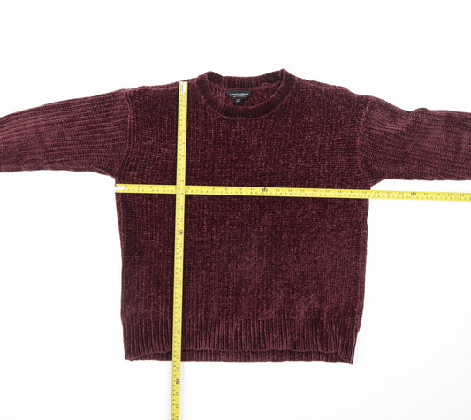 Dorothy Perkins Women’s Burgundy Knit Pullover Jumper UK 8