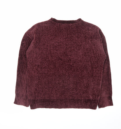 Dorothy Perkins Women’s Burgundy Knit Pullover Jumper UK 8