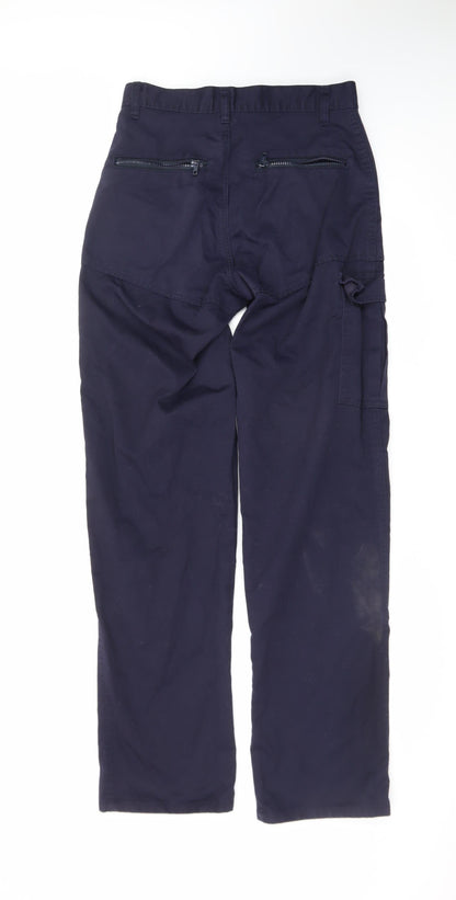 Portwest Men's Blue Cargo Workwear Trousers Size M 30W 36L