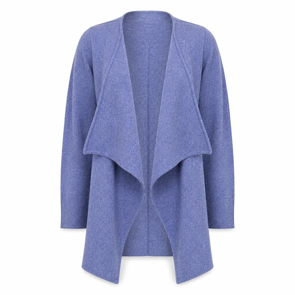 Woolovers Women's Blue 100% Merino Wool Long Sleeve Cardigan S