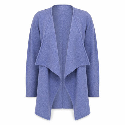 Woolovers Women's Blue 100% Merino Wool Long Sleeve Cardigan S