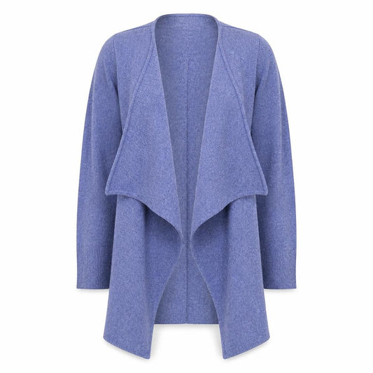 Woolovers Women's Blue 100% Merino Wool Long Sleeve Cardigan S