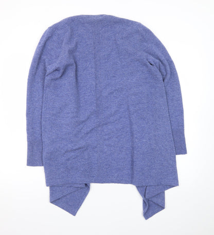 Woolovers Women's Blue 100% Merino Wool Long Sleeve Cardigan S