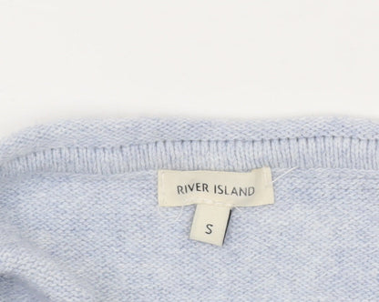 River Island Women’s Blue Knit Pullover Jumper Size S