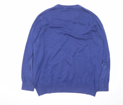 Timberland Men's Blue Cotton Crew Neck Pullover Jumper XL
