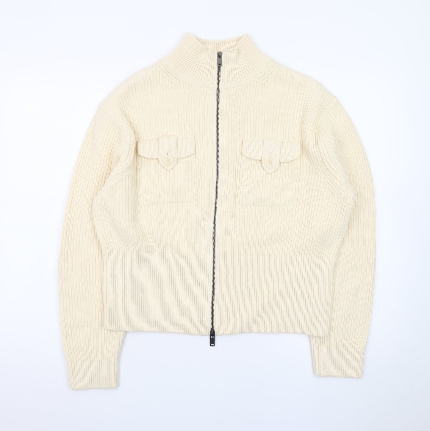Marks and Spencer Women’s Ivory Full Zip Knit Jumper Size M