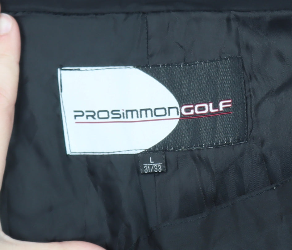 Prosimmon Golf Men's Black Waterproof Rain Trousers L 31/33