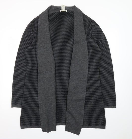 Orvis Womens Grey Wool Long Sleeve Open Front Cardigan L