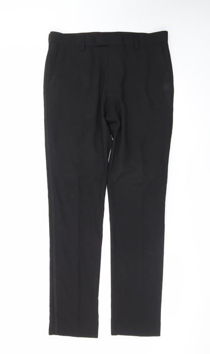 Next Men’s Black Regular Fit Dress Pants 32W 33L Formal Trousers