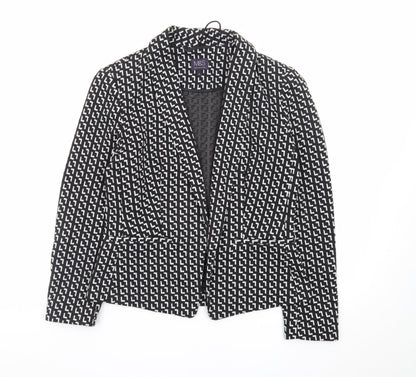 Marks and Spencer Women’s Black Geometric Blazer Size 12