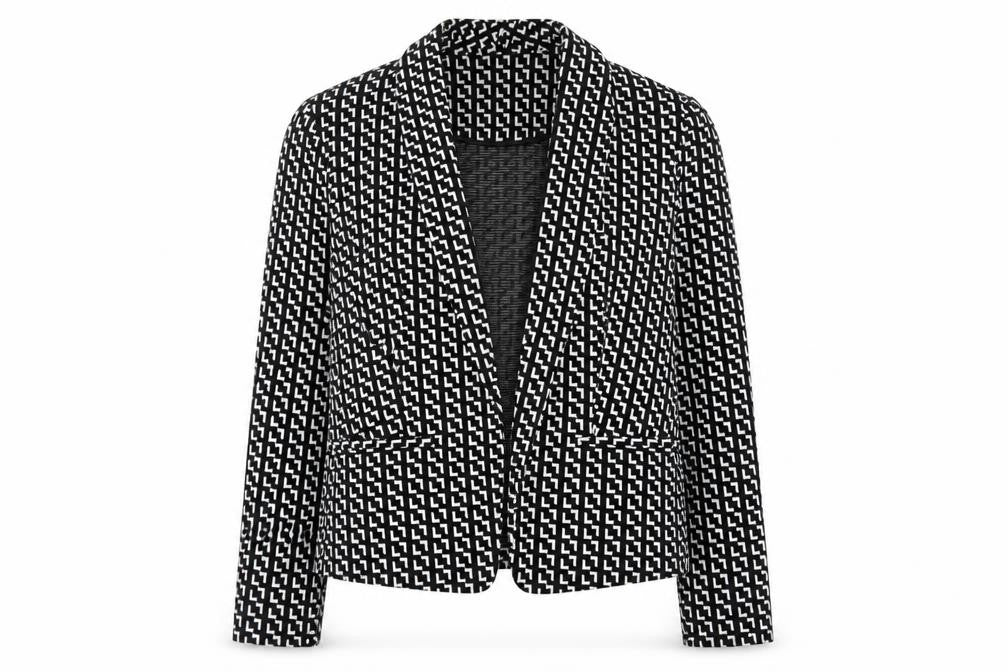 Marks and Spencer Women’s Black Geometric Blazer Size 12