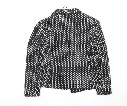 Marks and Spencer Women’s Black Geometric Blazer Size 12