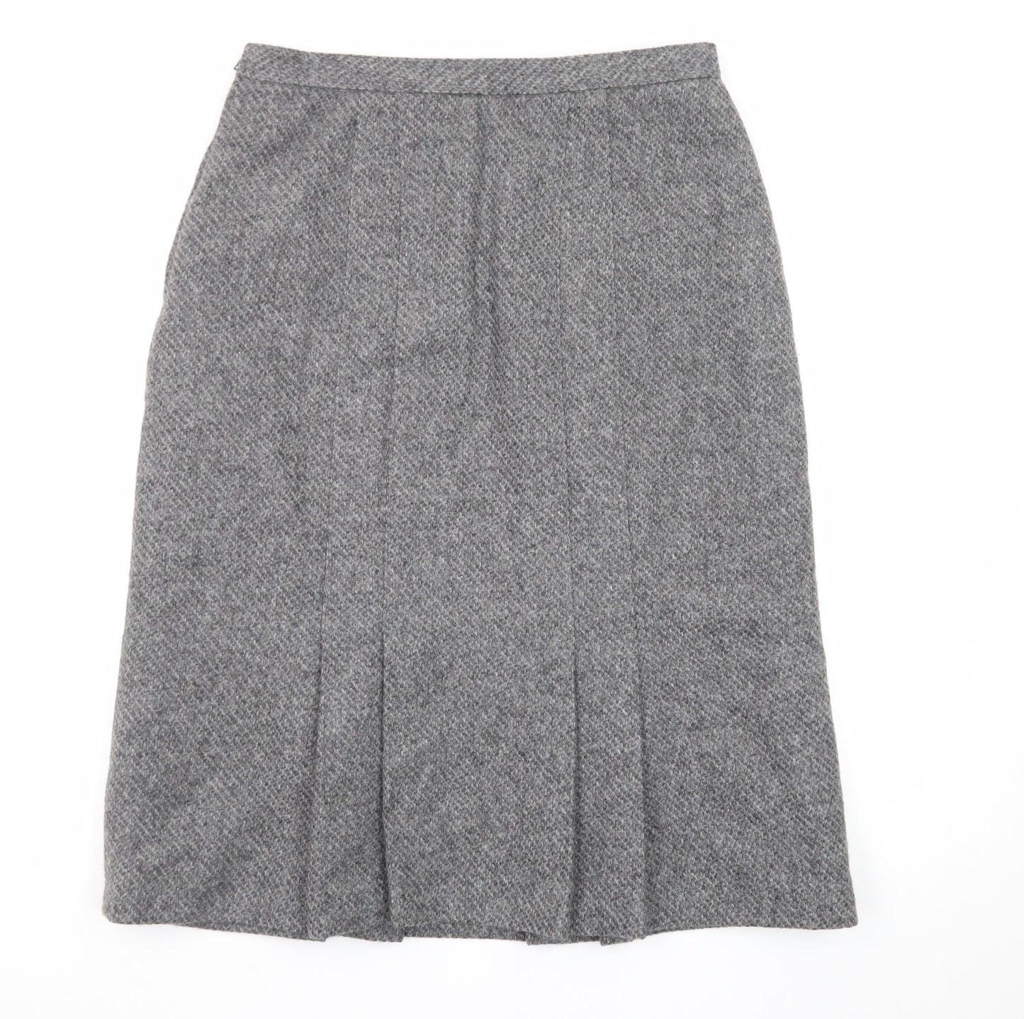 Marks and Spencer Women’s Grey Wool Pleated Midi Skirt Size 16