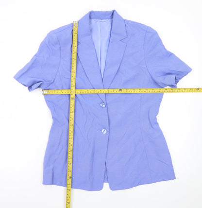 Dorothy Perkins Women's Blue Short Sleeve Suit Jacket Size 12