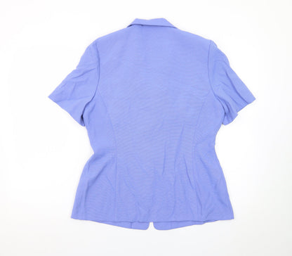 Dorothy Perkins Women's Blue Short Sleeve Suit Jacket Size 12