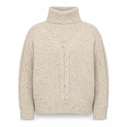 Marks and Spencer Womens Beige Roll Neck Chunky Knit Jumper M