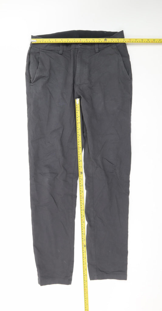 Marks and Spencer Men's Black Slim Fit Chino Trousers 30x31
