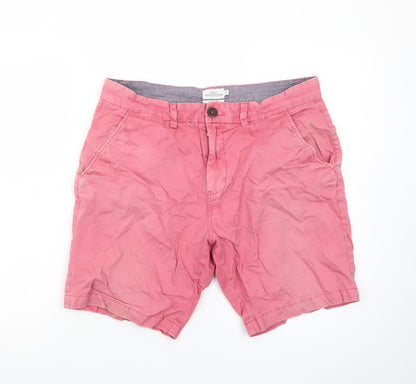 Next Men’s Pink Chino Shorts Size 34 Regular Cotton Casual