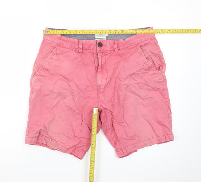 Next Men’s Pink Chino Shorts Size 34 Regular Cotton Casual