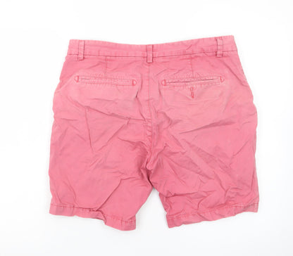 Next Men’s Pink Chino Shorts Size 34 Regular Cotton Casual