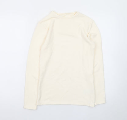 Marks and Spencer Womens Ivory Heatgen Long Sleeve Crew Neck Jumper Size 12