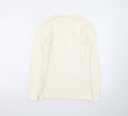 Marks and Spencer Womens Ivory Heatgen Long Sleeve Crew Neck Jumper Size 12